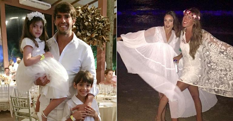 Kaká curte o ano novo com os filhos; Carol Celico festeja com amigas