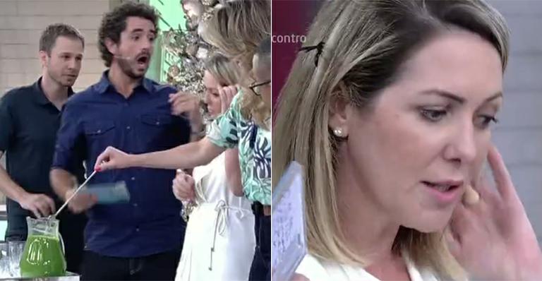 Susto! Marimbondo invade o ‘Encontro’ e pousa na cabeça de convidada