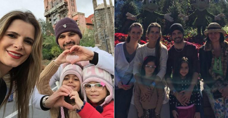 Luciano Camargo e família curtem férias na Disney