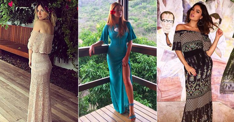 Vestido longo na praia? Pode sim! Veja 10 opções das famosas