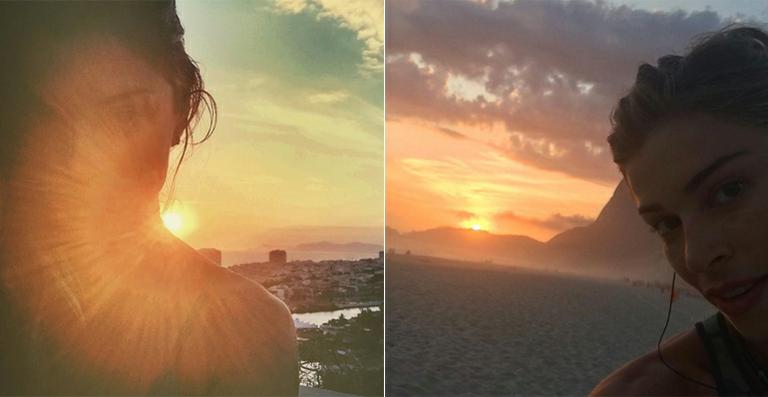 Grazi Massafera e sua paixão por fotos ao pôr-do-sol