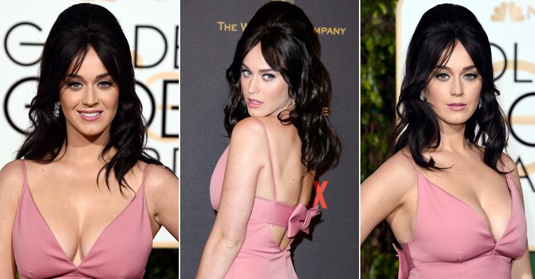 Aprenda o passo a passo do penteado romântico de Katy Perry no Globo de Ouro