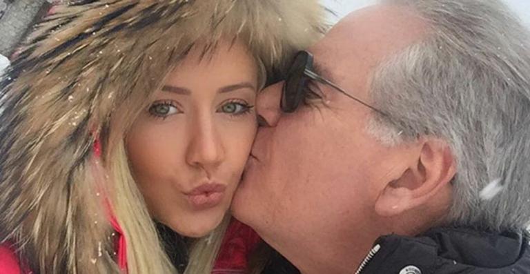 Ana Paula Siebert ganha carinho de Roberto Justus em foto: ‘O melhor beijo’