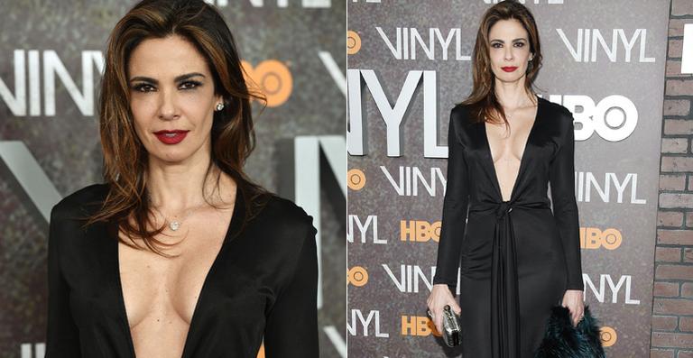 Luciana Gimenez abusa do decote em evento de Mick Jagger