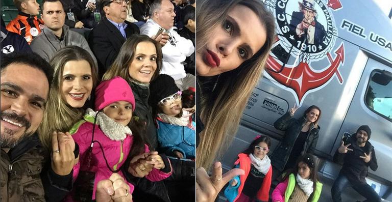 Luciano Camargo comemora seu aniversário em jogo do Corinthians