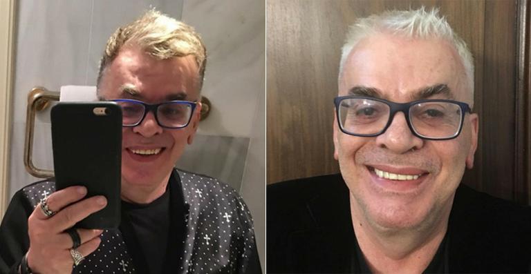 Walcyr Carrasco surge com o visual platinado
