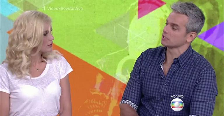 Flávia Alessandra invade o ‘Video Show’ e Otaviano Costa diz que ela é ‘bagaceira’