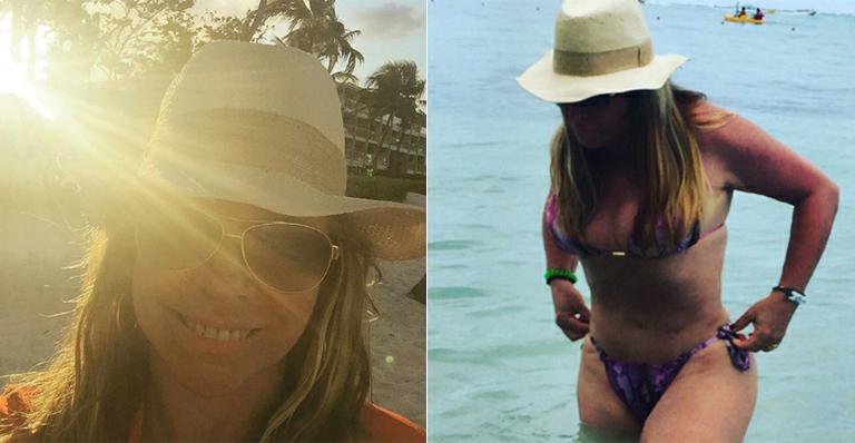 Uau! Aos 58 anos, Christina Rocha publica foto de biquíni e ganha elogios