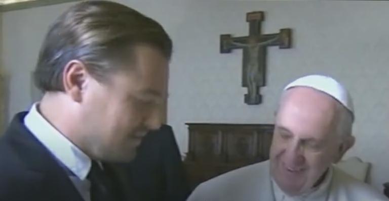 Leonardo DiCaprio e Papa Francisco conversam sobre meio ambiente
