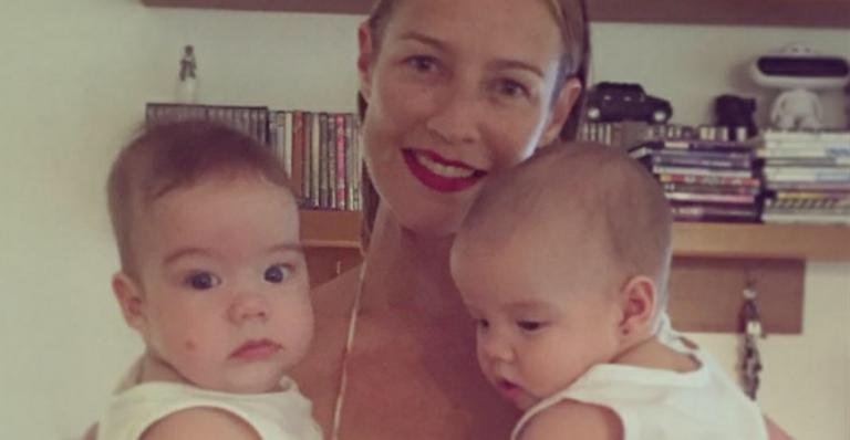 Luana Piovani comemora 5 meses dos filhos gêmeos: “Loteria divina”