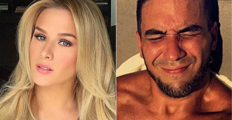 Fiorella Mattheis posa deslumbrante só de biquíni e André Marques brinca: “Feia, hein, parceira”