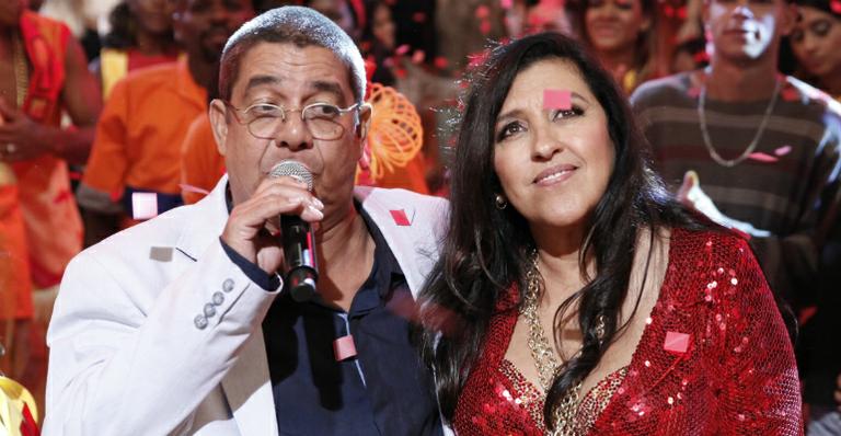 Regina Casé resgata foto antiga com Zeca Pagodinho magrinho