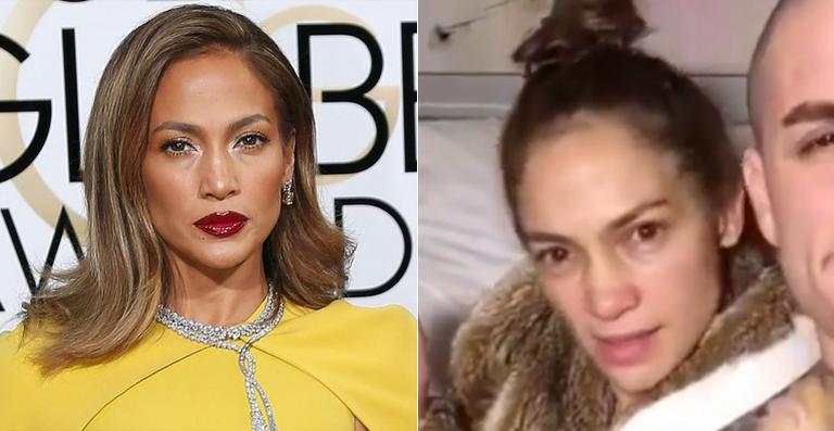 Sem maquiagem, Jennifer Lopez aparece bem diferente em vídeo do namorado