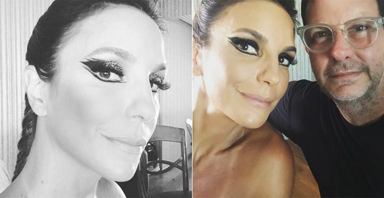 Ivete Sangalo mostra sua maquiagem para o primeiro dia de carnaval