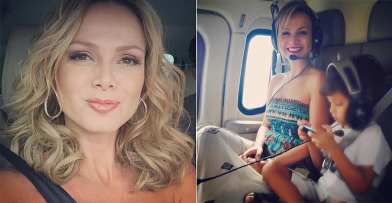 Eliana embarca para passar o carnaval com a família