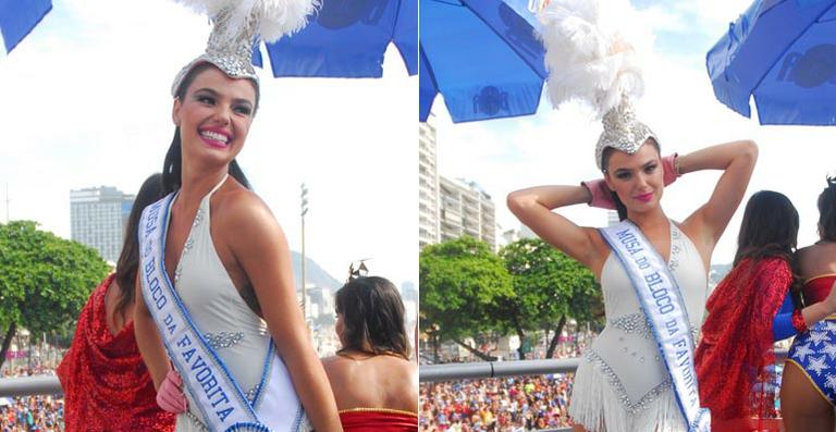Ísis Valverde é a musa do Bloco da Favorita no Rio