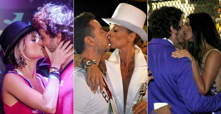 Romance no Carnaval: casais trocam beijos durante a folia. Veja fotos