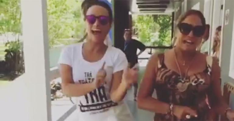 Susana Vieira e Suzana Pires dançam o hit ‘Metralhadora’ nos bastidores de gravação