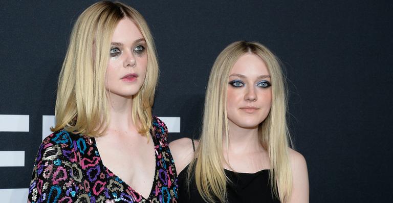 Dakota e Elle Fanning arrasam com make ‘glam rock’ em desfile