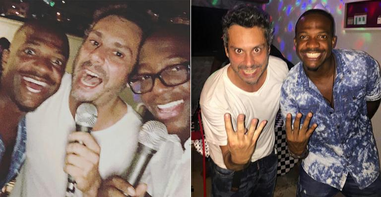 Alexandre Nero festeja aniversário e solta a voz com Mumuzinho