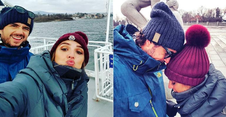Rafa Brites e Felipe Andreoli: férias na Noruega