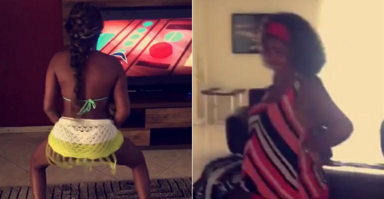 Ludmilla aparece rebolando o bumbum em vídeo e é surpreendida pela avó