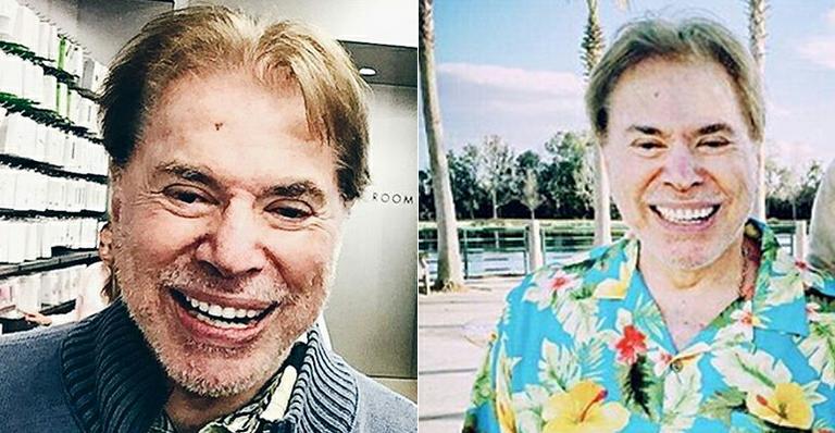 Silvio Santos aparece barbudo e sorridente em foto nas férias