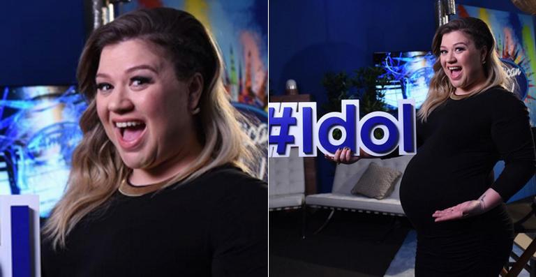 Kelly Clarkson exibe barrigão de grávida ao anunciar que estará no American Idol