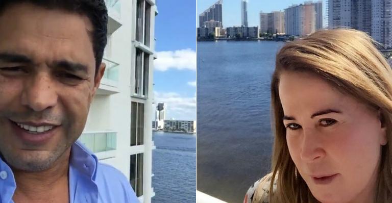 Em Miami com Zilu, Zezé di Camargo rebate fã que insinuou ‘recaída’