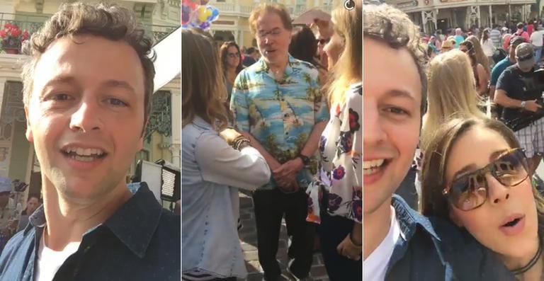 Lucas Lima encontra Silvio Santos na Disney