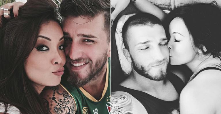 Carol Nakamura comemora dez meses de namoro com Aislan Lottici