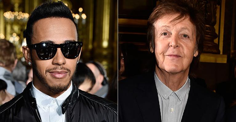 Lewis Hamilton e Paul McCartney aparecem na primeira fila do desfile de Stella McCartney