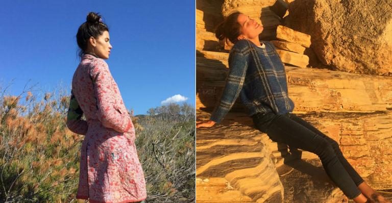 Top Raica Oliveira enfrenta frio para fotografar em Ibiza
