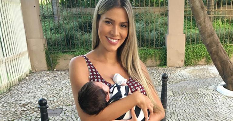Que fofo! Filho de Adriana Sant’Anna e Rodrigão faz primeiro ensaio fotográfico