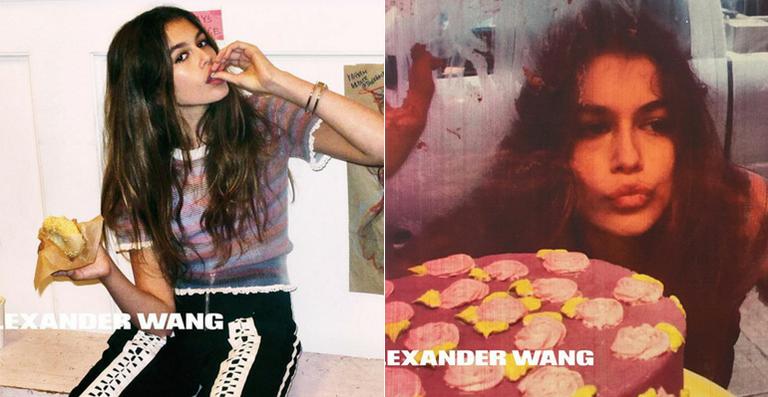 Filha da modelo Cindy Crawford, Kaia Gerber está na campanha de Alexander Wang