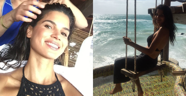 Raica Oliveira: top relaxa em Tulum, no México