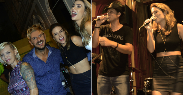 Ao lado dos amigos, Maíra Charken celebra sua entrada no Vídeo Show