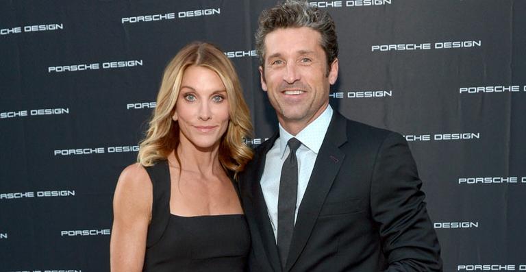 Patrick Dempsey vira modelo para a maquiagem de sua mulher