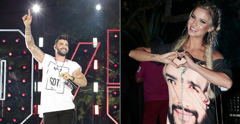 Andressa Suita homenageia Gusttavo Lima na gravação do novo DVD do cantor