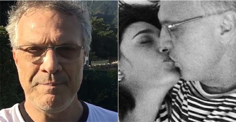 Pedro Bial ganha parabéns apaixonado de sua esposa, Maria Prata