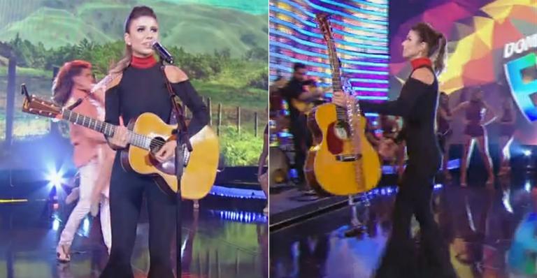 Paula Fernandes se irrita com violão desafinado no ‘Domingão’ e solta palavrão ao vivo