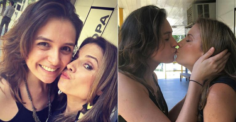 Monica Iozzi visita Vídeo Show e ganha selinho de Maíra Charken