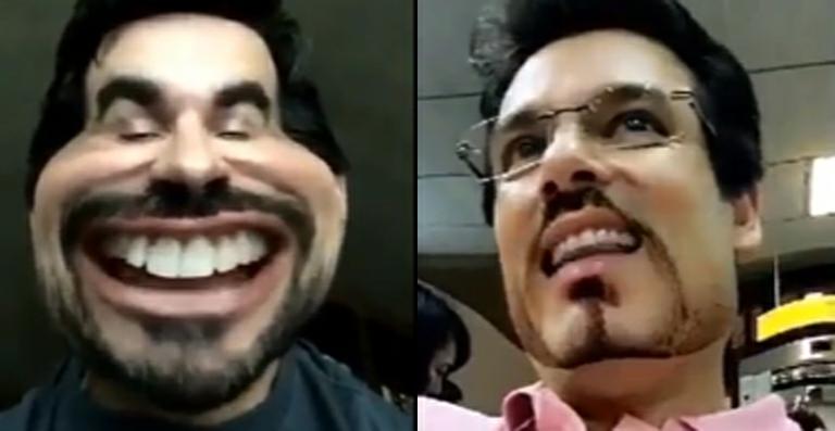 Padre Fábio de Melo imita Celso Portiolli, que responde do mesmo jeito
