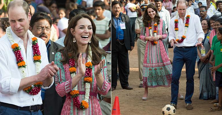 Príncipe William e Kate Middleton participam de jogo beneficente na Índia
