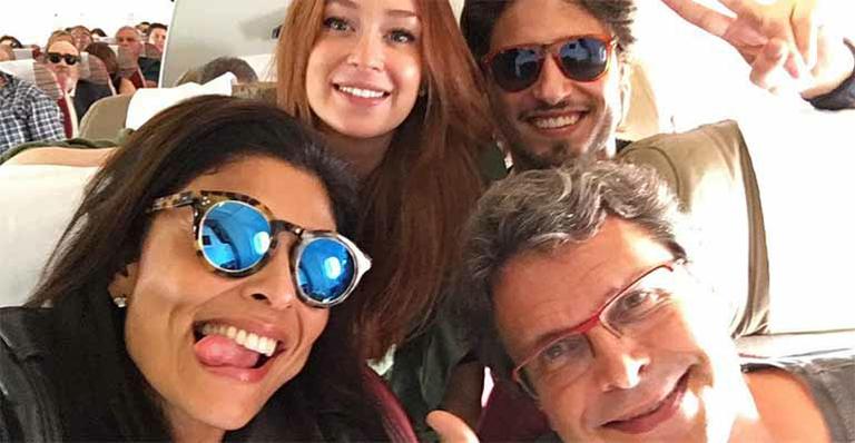 Na reta final da novela, elenco de ‘Totalmente Demais’ viaja para gravações no Uruguai