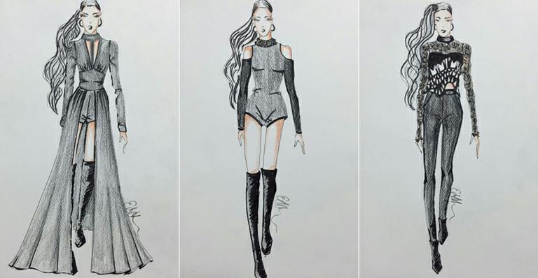 Veja os croquis dos figurinos de Paula Fernandes para lançamento de DVD