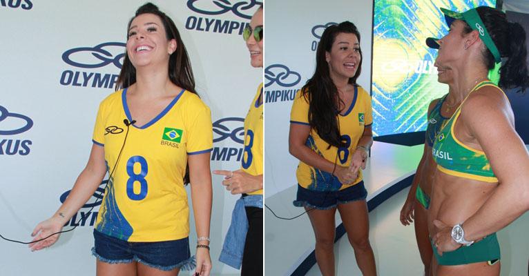 Fernanda Souza apresenta novos uniformes da seleção brasileira de vôlei