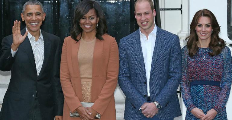 William e Kate se encontram com Barack Obama e sua esposa, Michelle