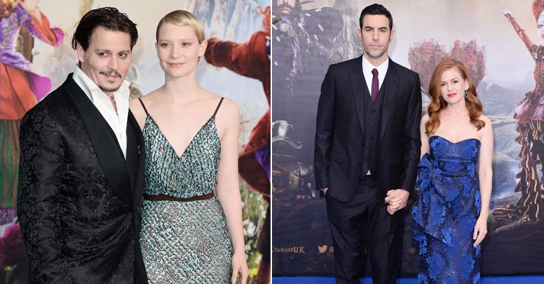 Johnny Depp e Mia Wasikowska lançam ‘Alice Através do Espelho’ em Londres