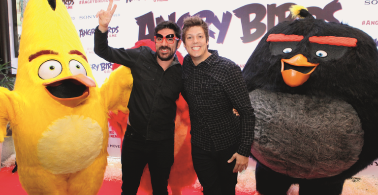 Marcelo Adnet com Fabio Porchat: dupla de Angry Birds
